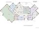 Main level floor plan featuring kitchen, living room, primary suite, and a three car garage at 2378 Plumb Pl, Erie, CO 80516