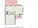 Detailed floor plan showing the layout of the first floor including kitchen and living room at 16277 Blueleaf Pl, Parker, CO 80134