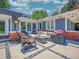 Backyard patio featuring stylish outdoor seating and elegant landscaping, perfect for entertaining at 5350 Yellowstone St, Bow Mar, CO 80123