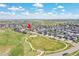 Desirable neighborhood near a lush park, with walking trails, open green spaces, and many single Gathering homes at 3086 Kestrel St, Brighton, CO 80601
