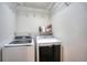 Laundry room with washer and dryer, with shelves and necessities at 5295 Andes St, Denver, CO 80249