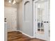 Welcoming entryway with hardwood floors and french doors leading to an office at 3475 Golden Spur Loop, Castle Rock, CO 80108