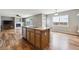 Kitchen island provides counter seating and a view into the living room and back yard at 3475 Golden Spur Loop, Castle Rock, CO 80108