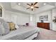 Spacious main bedroom suite features a trey ceiling, ceiling fan, and ample space at 10622 Racine St, Commerce City, CO 80022