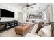 Open concept living room with a view into the kitchen area at 5603 W 118Th Pl, Broomfield, CO 80020