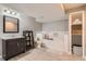 Modern bathroom with a soaking tub and tiled backsplash at 9743 Chanteclair Cir, Highlands Ranch, CO 80126