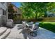 Backyard with patio featuring an outdoor dining area and space for entertaining at 21238 Snowshoe Ln, Parker, CO 80138