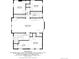 Second floor plan including bedrooms, bathrooms, office and hall at 2155 N High St, Denver, CO 80205