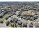 Aerial view of the beautiful neighborhood, showcasing the winding streets and lovely homes nestled in the landscape at 5830 Jasper Pointe Cir, Castle Pines, CO 80108