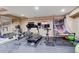 Complete with treadmill, weight rack, and basketball hoop, this home gym is ready for your next workout at 5830 Jasper Pointe Cir, Castle Pines, CO 80108