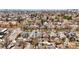 Wide aerial shot showcases the density of homes and tree coverage in the neighborhood at 618 Adams St, Denver, CO 80206