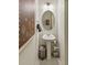Small powder room with pedestal sink and stylish wall art at 6531 13Th St, Frederick, CO 80530