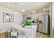 Modern kitchen with white quartz countertops and gray cabinets at 6531 13Th St, Frederick, CO 80530