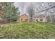 Spacious backyard with green lawn and mature trees, offering privacy and outdoor enjoyment at 6172 S Salida Ct, Aurora, CO 80016