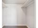 Empty walk-in closet featuring neutral paint, carpeting, and adjustable shelving for optimal storage at 888 N Logan St # 5A, Denver, CO 80203