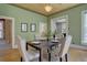 Enjoy meals in the bright dining room with gorgeous ceiling and hardwood floors at 1315 Gaylord St, Denver, CO 80206