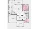 Detailed floor plan showcasing the layout of the first floor, including the kitchen, dining, and garage at 3327 Backdrop Ct, Castle Rock, CO 80108
