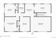 Detailed first floor plan showcasing the layout, including the kitchen, living room, and bedrooms at 3200 W Chenango Ave, Englewood, CO 80110