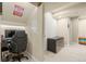 Finished basement with a desk, chair, and accent lighting at 11235 S Neu Towne Cir, Parker, CO 80134