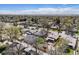 Aerial shot of a neighborhood showcasing homes with mature trees and blue skies at 2064 Ironton St, Aurora, CO 80010