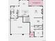 First floor floor plan showcasing the open layout, including the kitchen, dining, and living areas at 1733 Fox Trotter Pt, Castle Rock, CO 80104