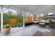 Covered patio with comfortable outdoor seating, planters, and view of the backyard at 3930 S Spruce St, Denver, CO 80237