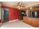 Kitchen with an island and a view into the living room at 900 Emerald St, Broomfield, CO 80020