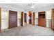 Large bedroom closet with double hanging rods and drawers at 1442 S Logan St, Denver, CO 80210