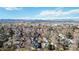 Aerial view of neighborhood with mountain views at 1442 S Logan St, Denver, CO 80210