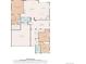 Floor plan showing the primary bedroom, living room, kitchen, dining area, garage, and two more bedrooms at 6988 S Riverwood Way, Aurora, CO 80016