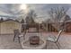 Backyard with fire pit and seating area at 614 Glenwood Dr, Lafayette, CO 80026