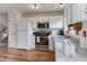 Modern kitchen with stainless steel appliances and white cabinets at 614 Glenwood Dr, Lafayette, CO 80026