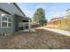 Home boasts a large backyard featuring a covered patio and ample space for outdoor activities at 5149 S Genoa Ct, Centennial, CO 80015