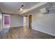 Large basement featuring laminate flooring, neutral paint, and open floor plan at 10900 Mildred Dr, Northglenn, CO 80233