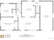 Floor plan showing layout of living room, kitchen, bedrooms and garage at 10900 Mildred Dr, Northglenn, CO 80233