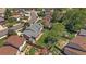 Aerial view of the house with a nice backyard and grey roof in a neighborhood at 10832 W Powers Pl, Littleton, CO 80127