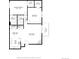 Detailed floorplan showing layout of primary bedroom, bathrooms, living areas, and patio at 205 Wright St # 104, Lakewood, CO 80228