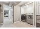 Laundry room features modern washer and dryer, with extra space for storage at 17694 E Loyola Dr # C, Aurora, CO 80013