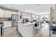 Open concept kitchen with island and stainless steel appliances at 3282 N Catawba Way, Aurora, CO 80019