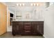 Bathroom featuring double vanity, sleek design, and modern lighting at 4330 N Raleigh St, Denver, CO 80212