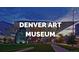 Exterior view of Denver Art Museum at dusk at 150 S Osceola St, Denver, CO 80219