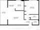 Detailed floor plan showcasing the layout of the home, including the living room, bedroom, and balcony at 1090 N Lafayette St # 305, Denver, CO 80218
