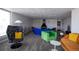 Eclectic living room featuring brightly colored furniture and unique decor at 1090 N Lafayette St # 305, Denver, CO 80218