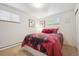 Comfortable bedroom featuring a plush bed with decorative pillows, creating a cozy retreat at 1040 Zang St, Golden, CO 80401
