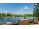 Scenic view of lake from covered patio at 1820 Mallard Dr, Broomfield, CO 80020