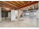 Unfinished basement offering a blank canvas for customization and added living space at 5335 S Lisbon Way, Centennial, CO 80015