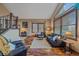 Bright and spacious living room featuring hardwood floors and large windows for ample natural light at 8015 Lt William Clark Rd, Parker, CO 80134