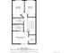 Second floor plan showcasing the bedroom and bathroom locations, stairs, and walk-in closet space at 2800 Aurora Ave # 121, Boulder, CO 80303