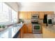 Updated kitchen featuring stainless steel appliances and a large window at 2800 Aurora Ave # 121, Boulder, CO 80303