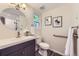 Beautifully renovated bathroom boasts stylish fixtures and ample natural light at 284 S Lincoln Ave, Louisville, CO 80027